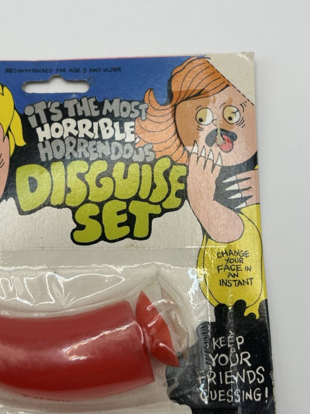 Vintage Behrendt Horn Red Disguise Set New Old Stock Halloween Devil Horn Vntg - Picture 5 of 7